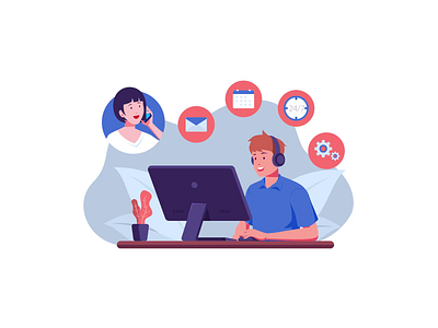 Customer Support Animation