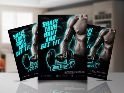 💪💪GYM Flyer Design💪💪 adobe illustrator adobe photoshop banner brochure creative design designer fitness flyer graphic design poster print design