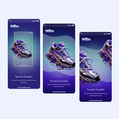 👟 Step Into Modern Design app blue latest design morden shoes ui