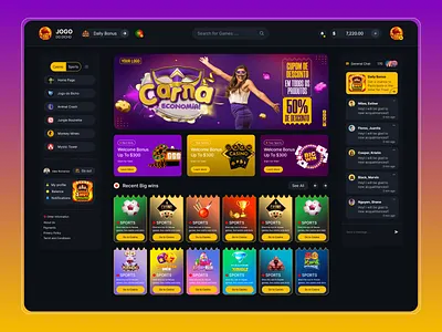 Casino : Dashboard Design casino casino dashboard casino interface casino website gambling page online casino ui ux