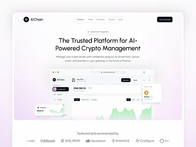 AI Crypto Trading Website | Automated Investing Platform ai trading ui blockchain uiux crypto dashboard crypto trading ui fintech web app investment dashboard modern web design responsive web design uiux design web design