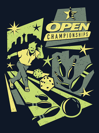 USBC Open Championships Las Vegas Concept branding design graphic design illustration logo vector