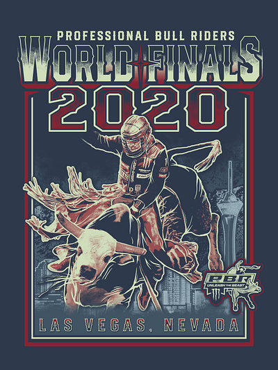 PBR World Finals '20 Event Tee Concept branding design graphic design illustration logo vector