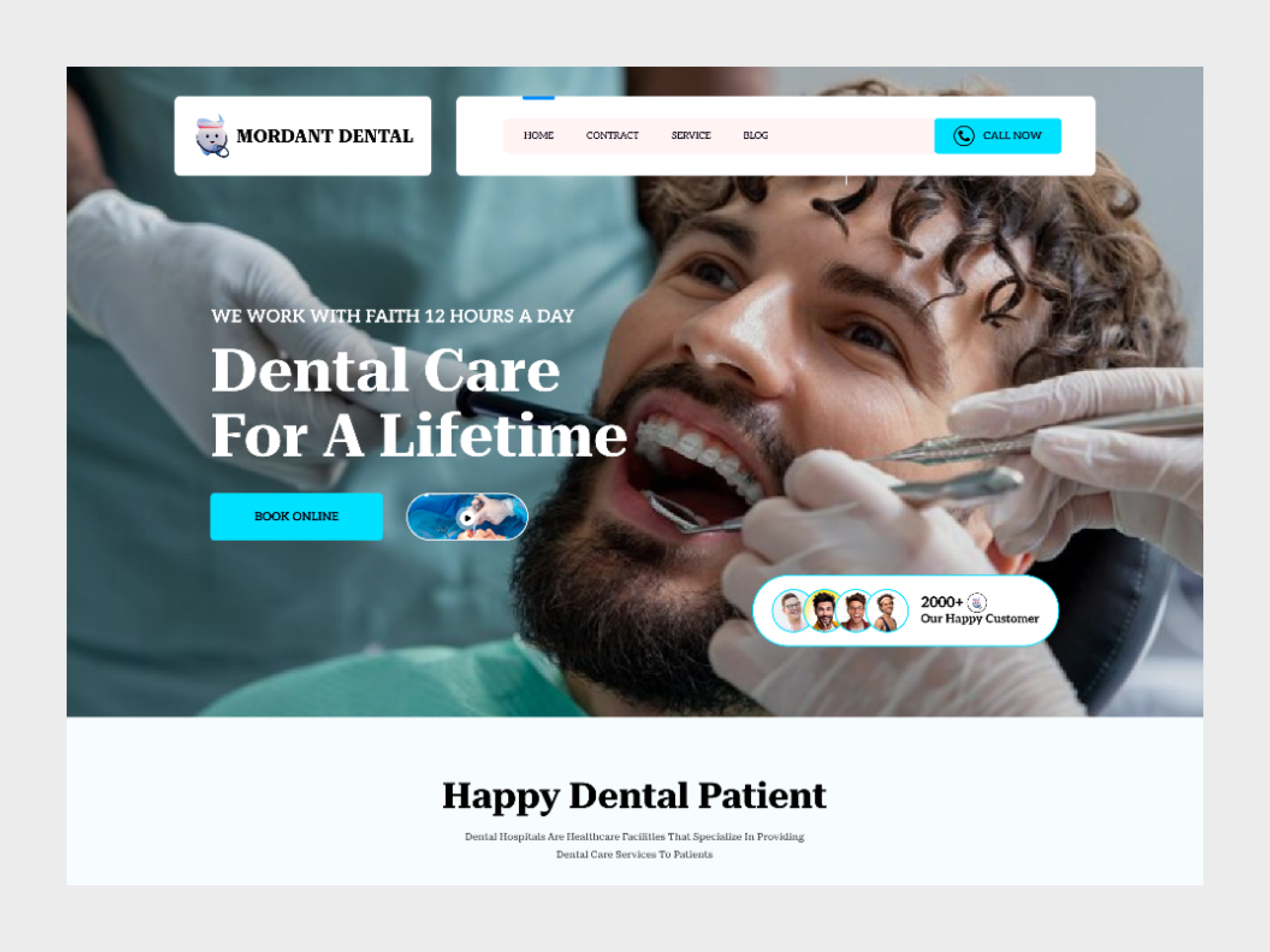 Dental Care Website Landing Page Design. dental dental care dental care landing page dental care website dental landign page dental website home page landign page website