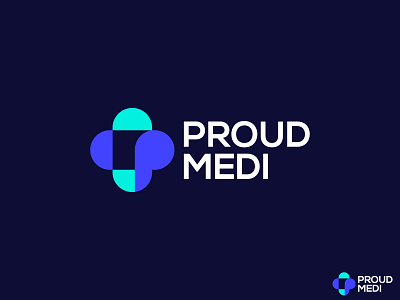 Proud Medi app app icon branding clinic cross doctor health logo logo design medical medical app icon medical cross medical cross logo online medical symbol telehealth telemedicine