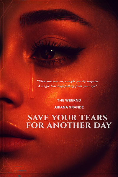The Weeknd & Ariana Grande : Save Your Tears - fan art ai art digital art generative ai graphic design save your tears for another day the weeknd ariana grande