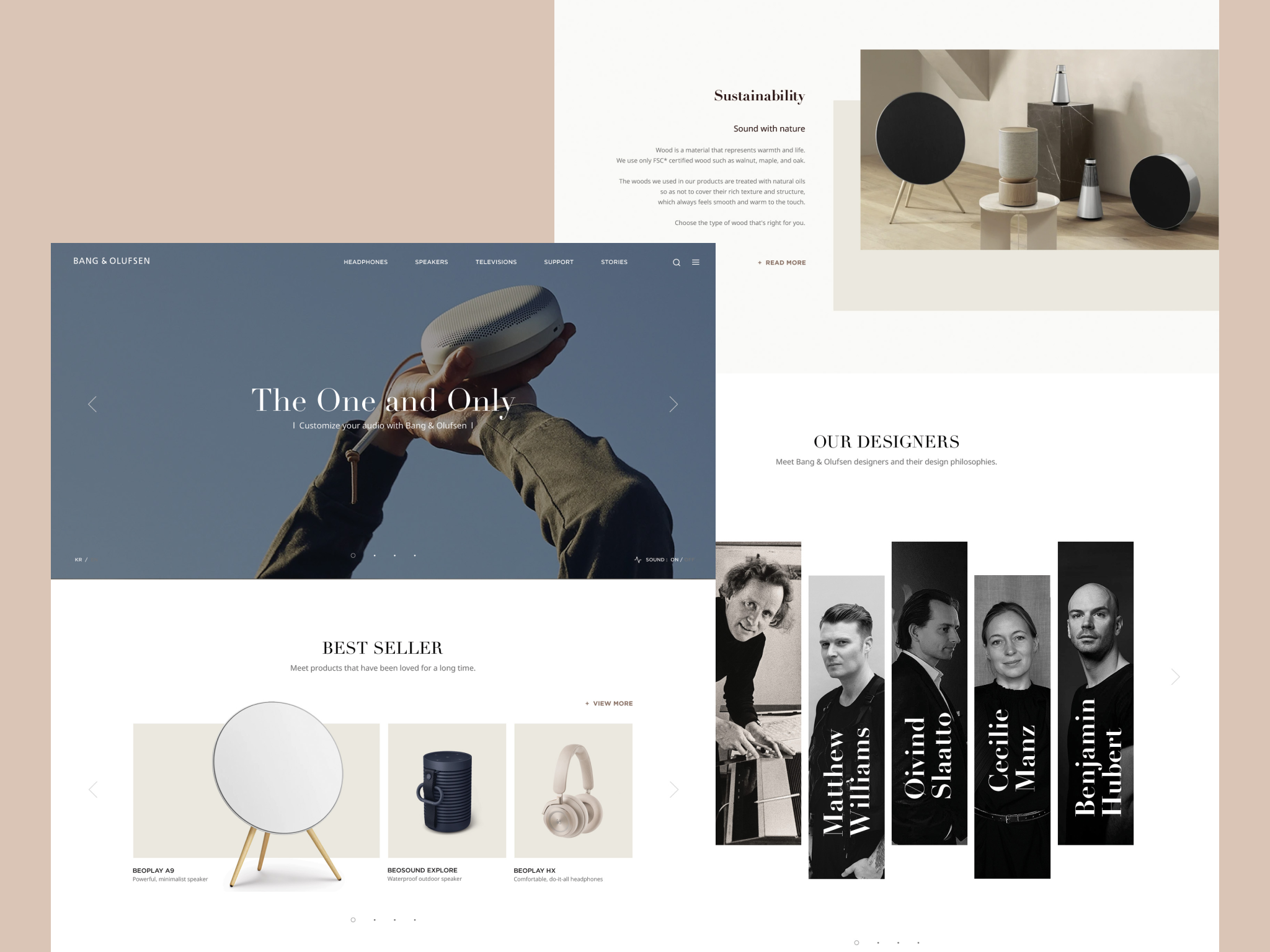 Band & Olufsen Website Redesign bang olufsen ui uxuidesign website