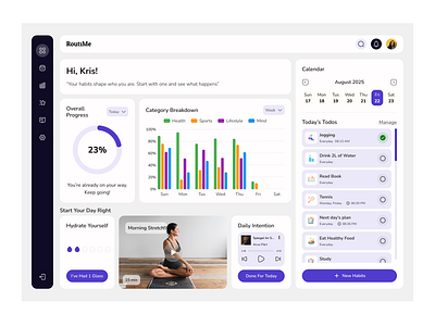 Habits Tracker SaaS design interface productdesign saas ui ux uxui