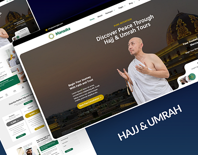 Manaska – Hajj & Umrah Tour Agency WordPress Elementor Template agency branding design elementor hajj islamic landing page landingpage mecca mokka mordern pilgrimage tour travel travel agency trending ui umrah webdesign wordpress