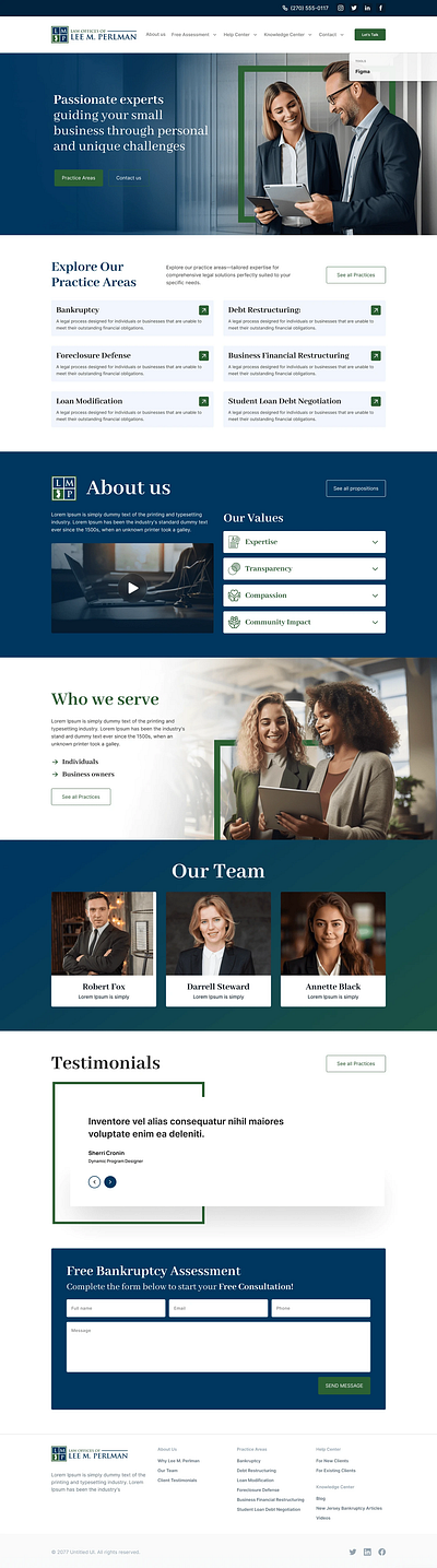law Website Landing Page Design web design