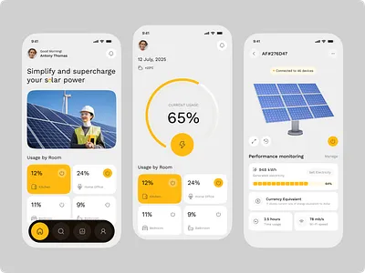 EcoSun – Solar Panel Management Mobile App app b2b crm design eco friendly energy monitoring green tech management mobile app monitoring panel product renewable saas solar app solar energy solar panel mobile app solar panels solar power ui ux design