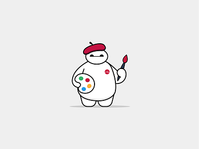 BAYMAX artistbaymax artistcartoon baymax bot design illustration illustrator logo minimal technology vector