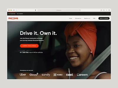 Moove - website design branding design graphic design illustration landing page landingpage motion graphics product design ui design ux design web design webdesign