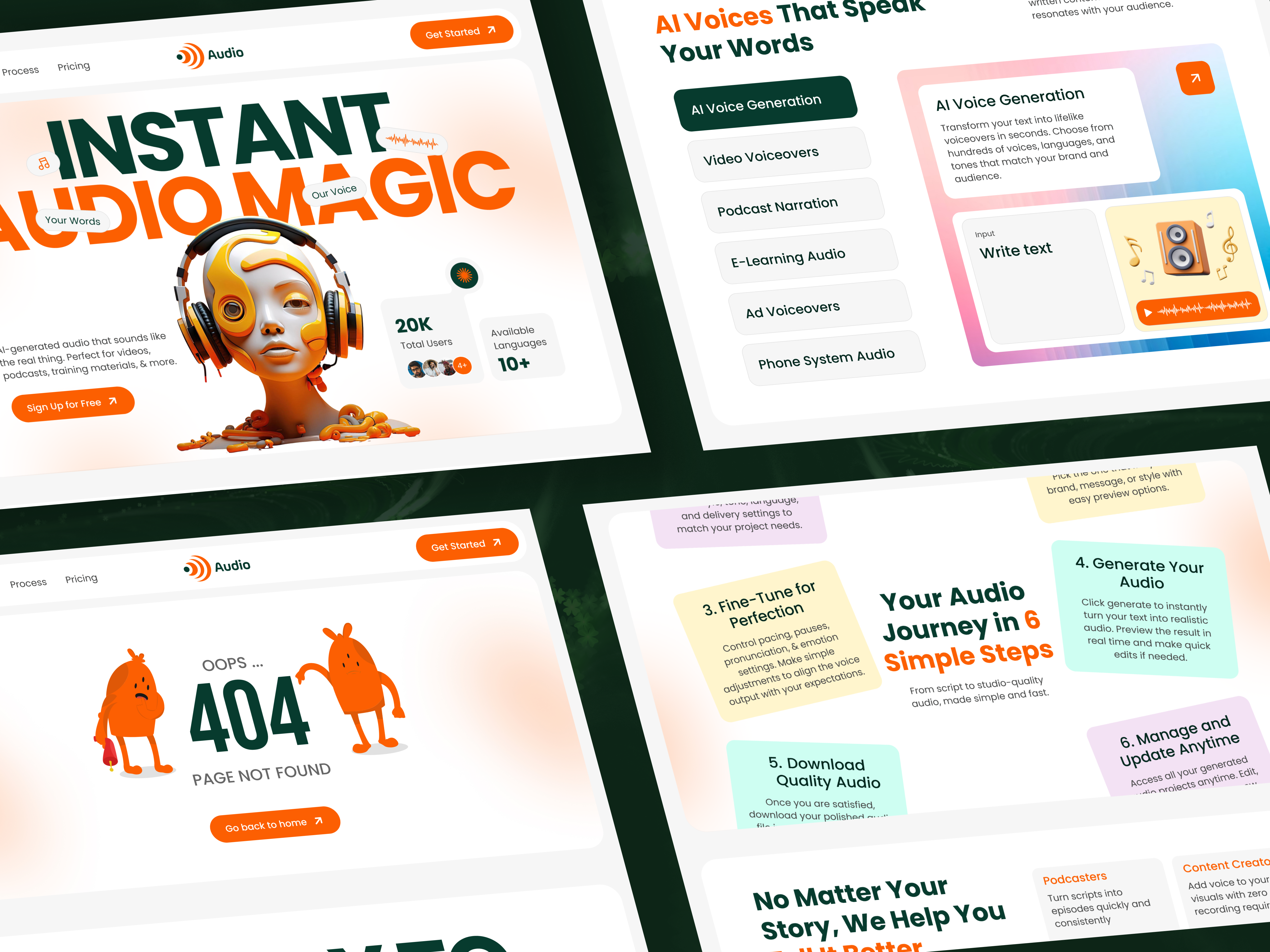 Example of Website Landing Page UI Design