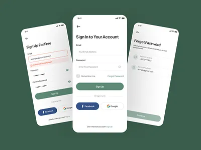 Onboarding Screens login logon onboard onboarding signin signup social login