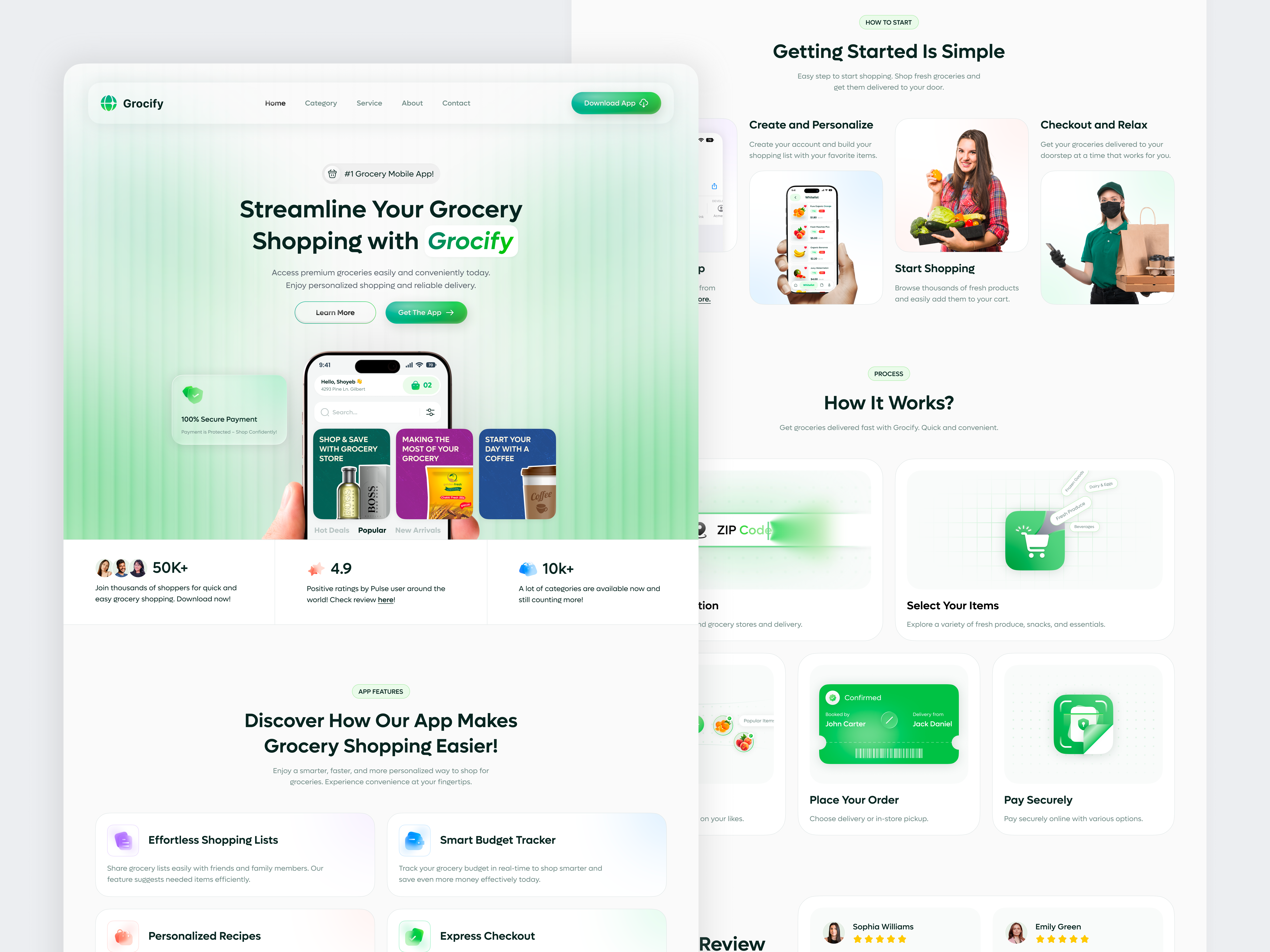 Grocery Landing Page app landing digital design ecommerce design figma design food delivery app food ui food ui design grocery app design grocery e commerce grocery ui grocery ux grocery website landing page mobile app ui mobile e commerce shopping app ui trends ux design ux design grocery web app design