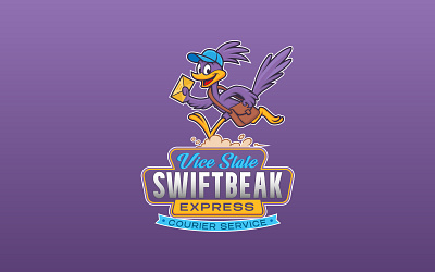 Swiftbeak (Courier Service) Cartoon Mascot Logo Design brand identity branding business logo cartoon cartoon logo graphic design logo mascot mascot logo visual identity