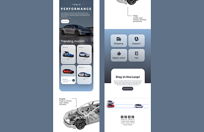 Tesla - E-mail marketing design aestethic branding cars design designing e mail graphic design tesla ui website website design