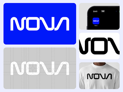 NOVA abstract logo brand brand identity branding icon logo logo design logos logotype modern logo nova logo