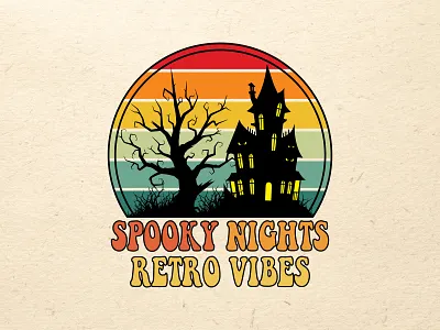 Spooky Nights branding graphic design illustration logo vector