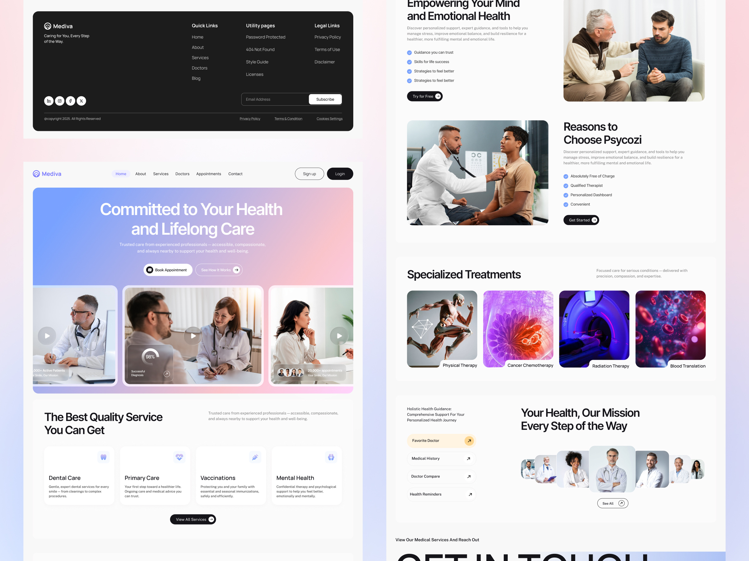 Example of Healthcare Website UI UX Design
