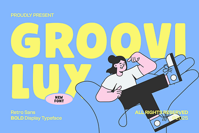 Groovilux - Retro Sans Bold Display Typeface branding design font graphic design modern typeface typography