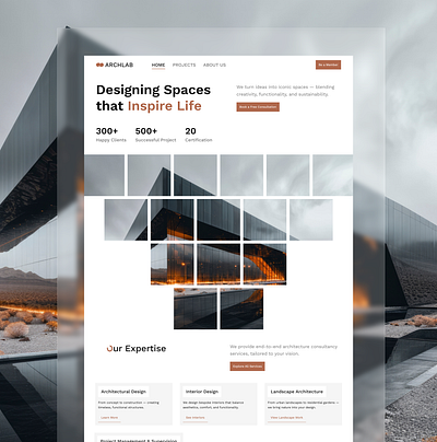 Architecture Firm Branding animation branding checkout design design graphic design illustration personal portfolio landing page ux