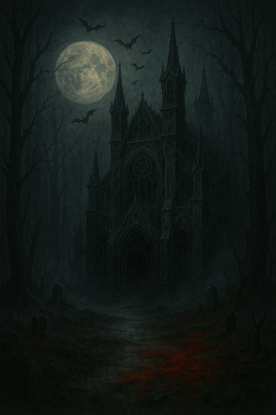 Illustration-cover of the film in dark-triller genre illustration