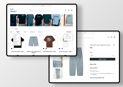 Catalog & product card e commerce ui ux web