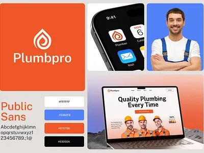 Plumbpro Branding Design 3d animation app design brand brand design brand identity branding contractor graphic design home repair site home services logo motion graphics plumber plumber service plumber website plumbing techwitpro ui