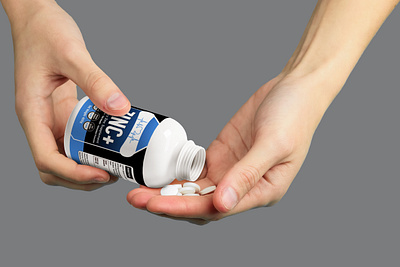 Zinc Medicine Bottle Label Packaging Design bottle branding business business identity calcium label label design marketing medical multivitamin package packaging plastic protein sticker supplement tablet treatment vitamin zinc