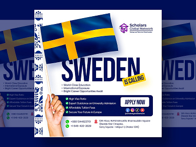 Social Media Design for Scholars Global Network | Linkedin Post banner ads banner design design instagram instagram banner instagram post instagram stories landing page linkedin ads linkedin post social media social media banner social media design social media pack social media post social media templates study abroad post web design