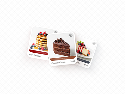 Food Cards UI cards ui