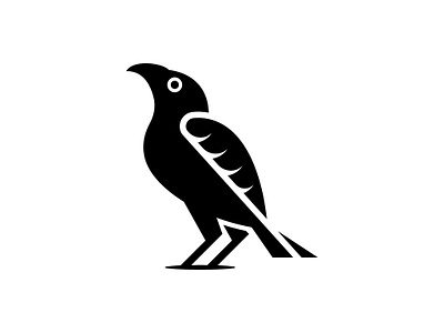 simple crow logo animal logo bird logo branding crow logo design graphic design illustration logo logo sale raven logo simple crow logo vector