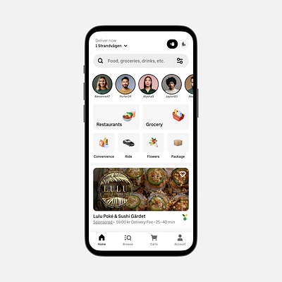 Follow your food’s journey with Uber Eats Stories app app feature concept design feature figma food product product design stories uber eats ui ux