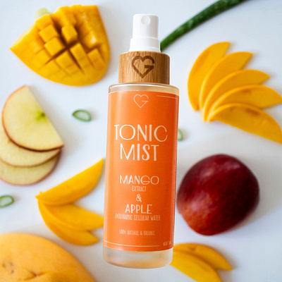 Natural mango tonic label including photos 🥭🧖‍♀️ adobe adobeprogrammes branding design photos work