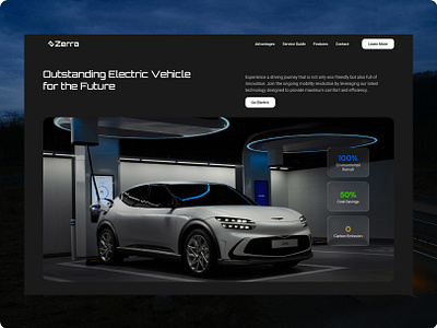 Zerra Electric car website branding electric car graphic design logo ui website