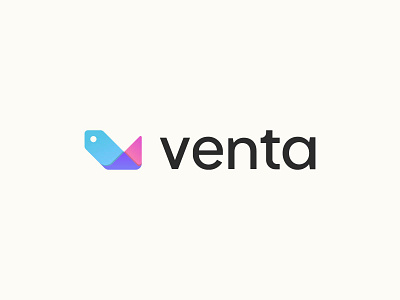 Venta - Logo Design brand design brand identity branding ecommerce fintech lettermark logo logo design mark monogram price tag shield shop shopping sucurity symbol tech logo technology logo v v logo