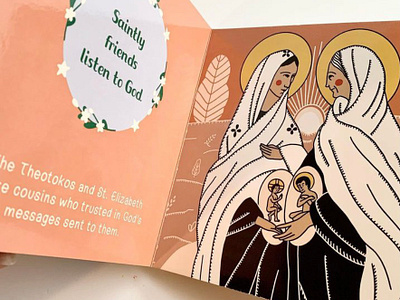 Board Book- Go’s Saintly Friends children design illustration linework procreate transparent