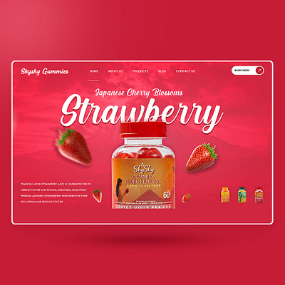 ShyShy Gummies Fruit Bottle Product Website design app branding design elementor figma graphic design graphic designer html illustration landing page logo ui ui design uiux vector web web design website website design wordpress