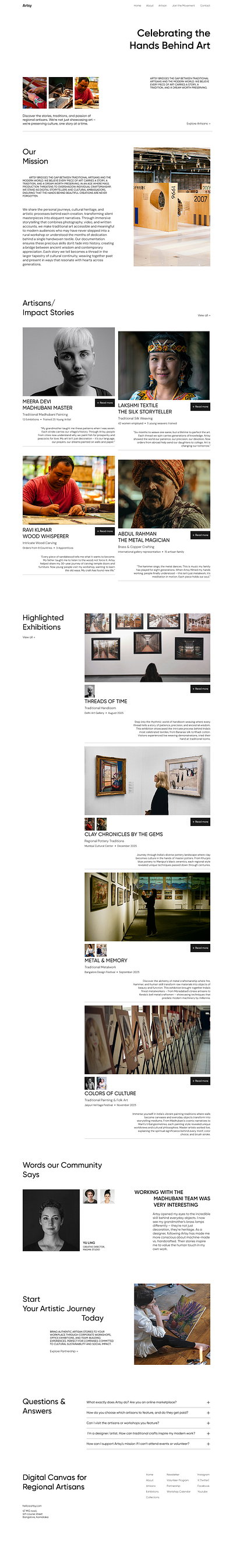 Artsy - Figma Responsive Design art branding figma landing page ui