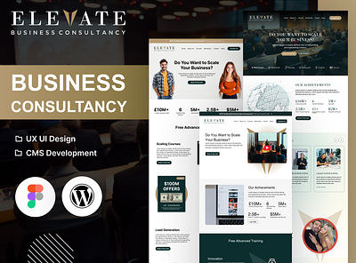 Business Consultant Website UI/UX & WordPress Design back end development cms development creative web design divi theme design figma design figma to wordpress front end development graphic design interaction design landing page design prototype design responsive web design user experience design user interface design visual design website redesign التصميم الجرافيكي تصميم الموقع تصميم الويب تطوير الموقع