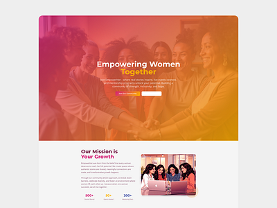 Women’s Empowerment Website animation branding design graphic design illustration landing landingpage logo typography ui ux vector website