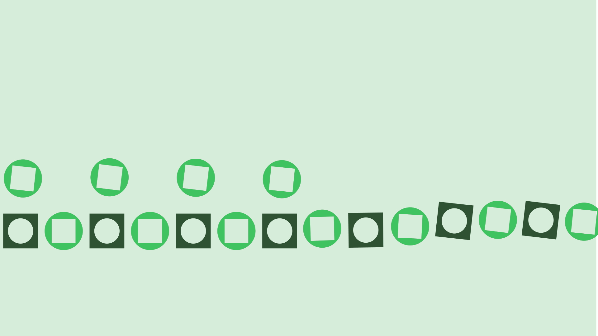 Rhyme - Stack circle circles geometric green logo modern motion graphics mountain shapes square squares stack transition