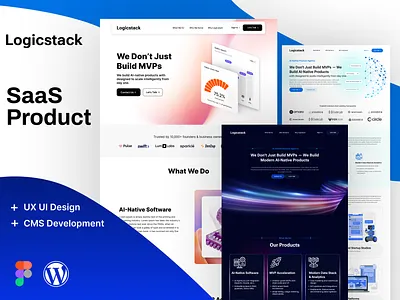 SaaS Product Website UI/UX & CMS Development back end development cms development creative web design divi theme design figma to wordpress front end development grafikdesign graphic design high fidelity design interaction design landing page design product design prototype design responsive web design user experience design user interface design visual design website design website entwicklung website redesign