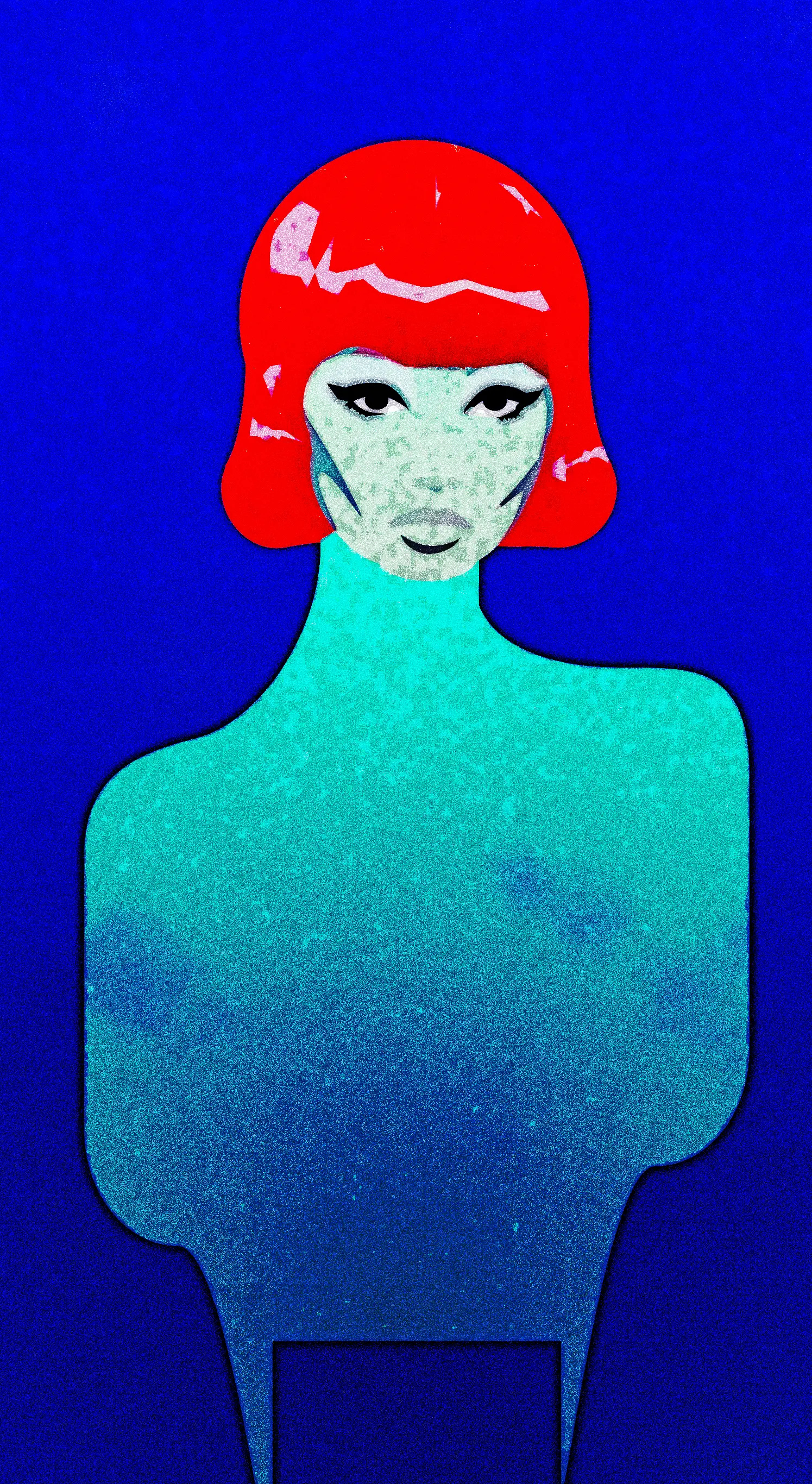 Faded Secrets #2 doodle faded girl head illustration noise shunte88 vector