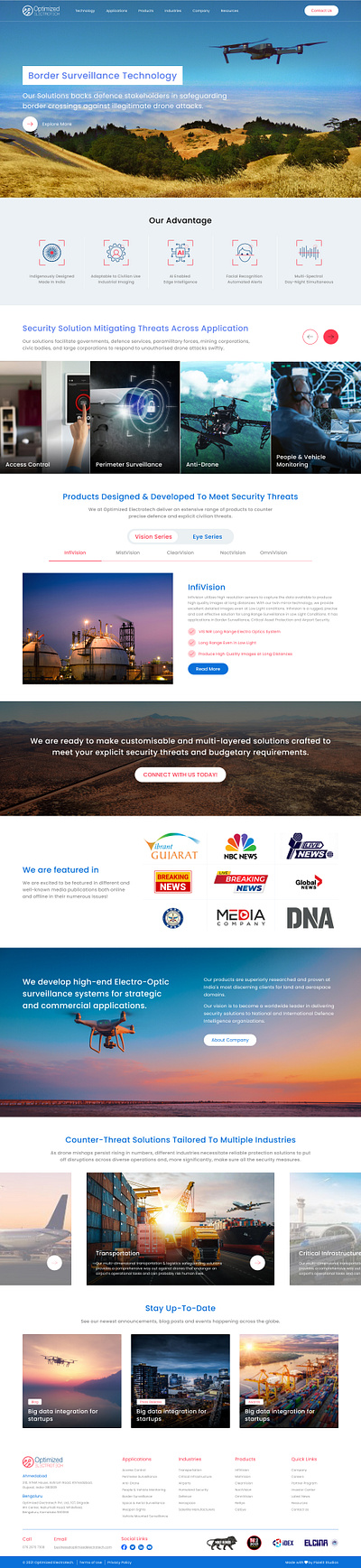 Optimized Electrotech Demo landing Page ui