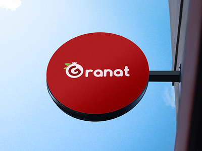 Food floristry studio "Granat" | Signboard billboard branding design facade logo signboard