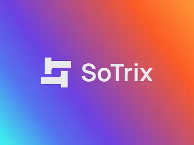 SoTrix Logo app brand identity branding design lettermark logo logo design minimalist logo modern logo professional logo s t symbol logo technology logo typography visual identity