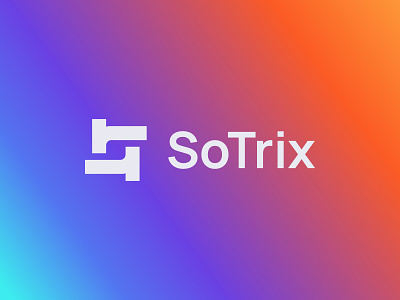 SoTrix Logo app brand identity branding design lettermark logo logo design minimalist logo modern logo professional logo s t symbol logo technology logo typography visual identity